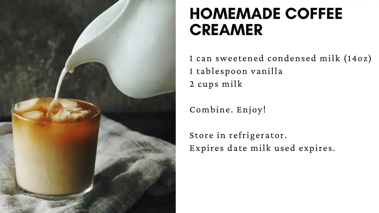 Rezept f&uuml;r Kaffee-Sahne zum selber machen: Kondensmilch, Vanille & Milch ergeben cremigen Genuss.